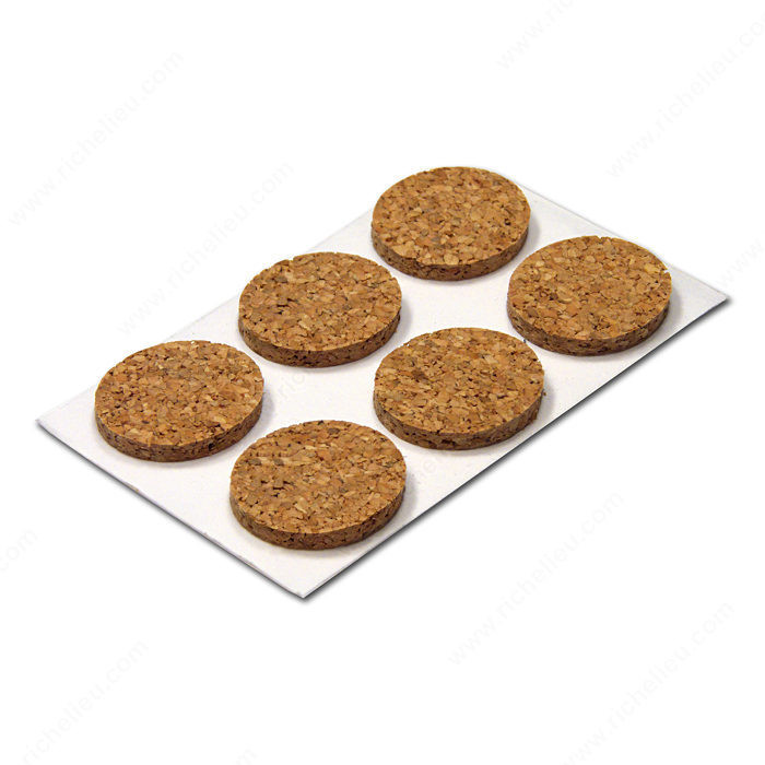 PRO-TEC Self-Adhesive Cork Bumper Pads, Diameter 19 mm PRO-PACK 5