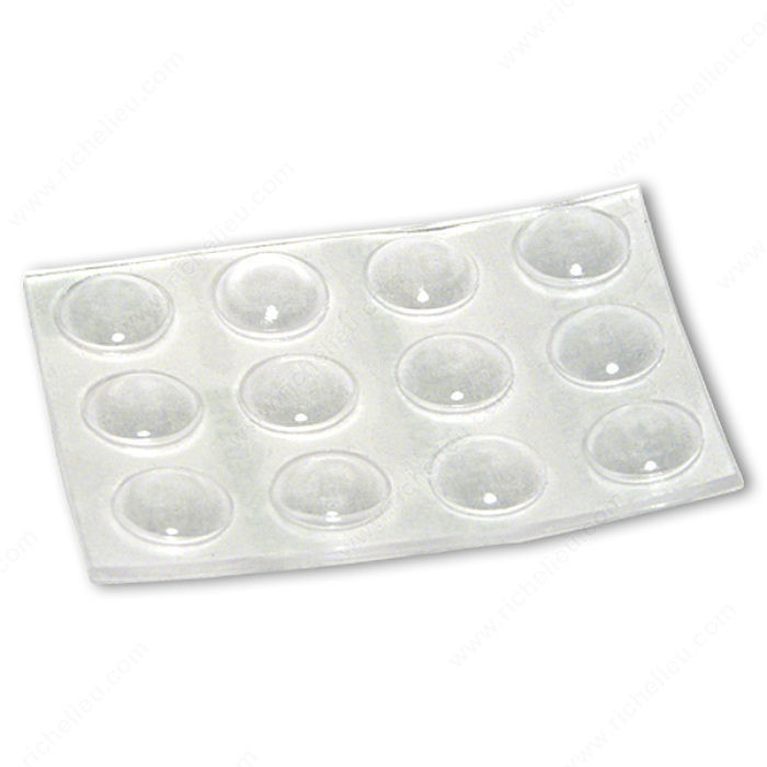 PRO-TEC PVC Round Bumper Pads, Diameter 9.5 mm, Thickness 4 mm PRO-PACK 10