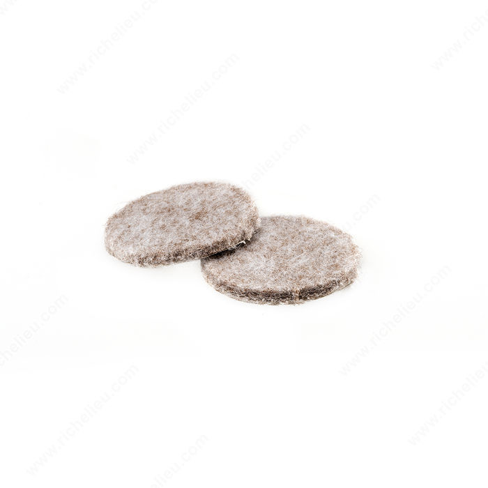 FELTAC Heavy-Duty Self-Adhesive Round Felt Pads, The original and best in floor protection., Diameter 38 mm, Finish Beige