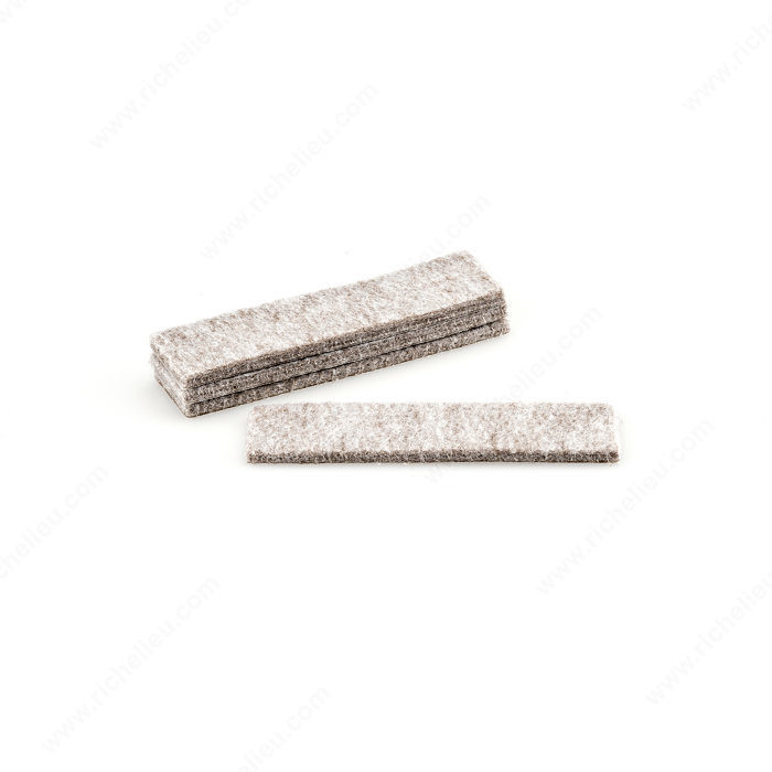 FELTAC Heavy-Duty Self-Adhesive Strip Felt Pads, The original, the best in floor protection., Length - Overall Dimensions 100 mm, Width - Overall Dimensions 25 mm PRO-PACK 5
