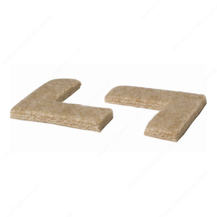 FELTAC Heavy-Duty Self-Adhesive Corner Felt Pads, The original, the best in floor protection.,PRO-PACK 5
