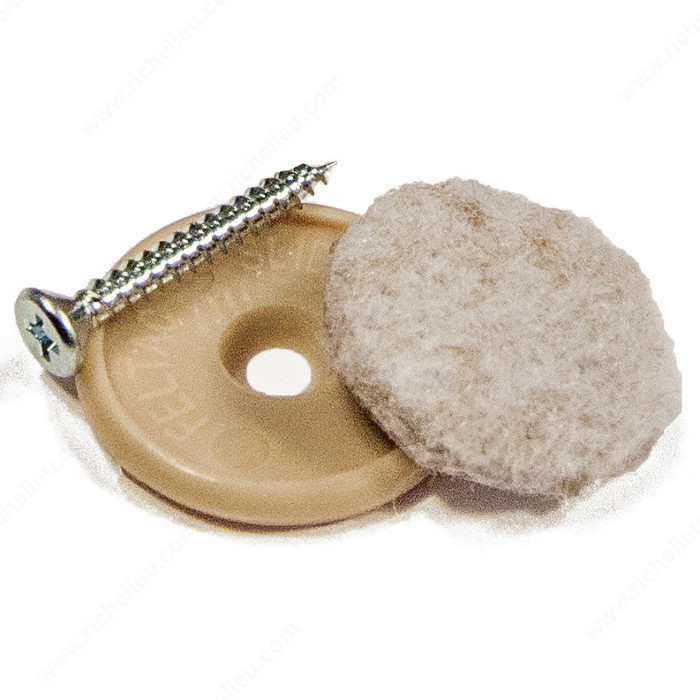 FELTAC Heavy-Duty Nail-On Round Felt Pads, The original, the best in floor protection., Diameter 19 mm PRO-PACK 3