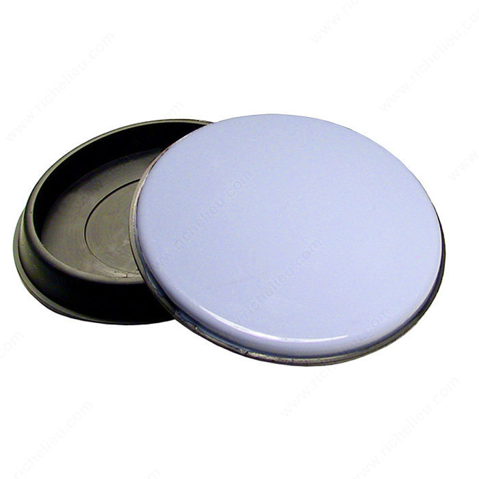 SUPER SLIDEX Gray Round Ultra-Sliding Glides, Diameter 2 11/16 in, Mounting Type Glide, Color / Finish Black / Gray