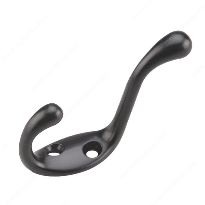 Utility Metal/Brass Hook - 235, Finish Black PRO-PACK 2