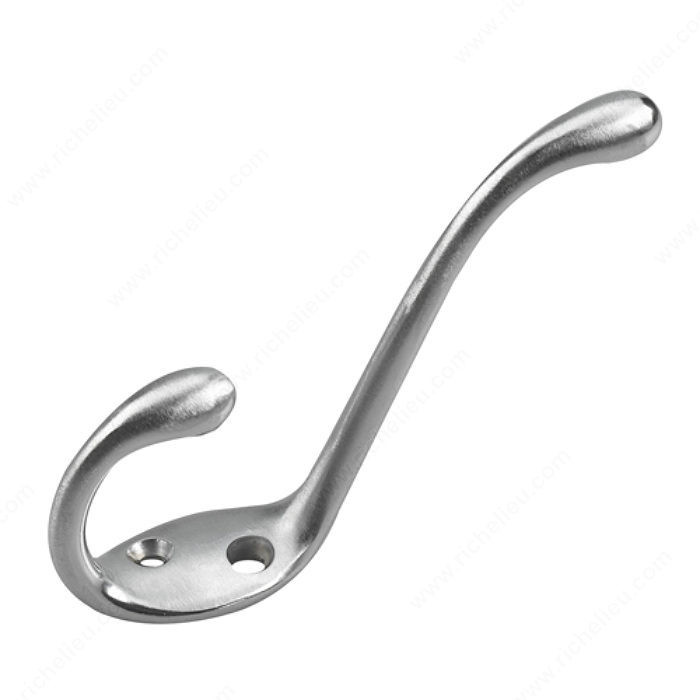 Utility Metal Hook - 237, Finish Brushed Chrome PRO-PACK 2
