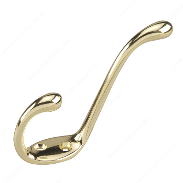 Utility Metal Hook - 237, Finish Bright Brass