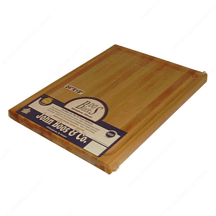 Wood Cutting Boards, Width 24 in, Height 1 1/2 in, Length 18 in, Material Maple
