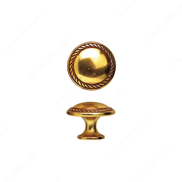 Traditional Brass Knob - 2422, Finish Oxidized Brass PRO-PACK 3