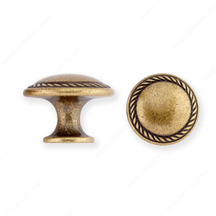 Traditional Brass Knob - 2422, Finish Florence PRO-PACK 2