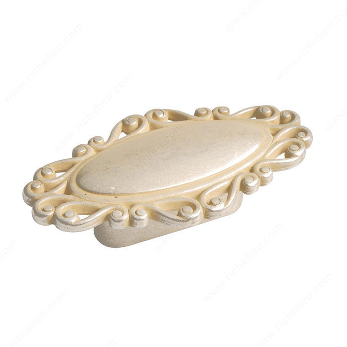 Traditional Brass Knob - 2425, Finish Oriental Silver, Width - Overall Dimensions 60 mm