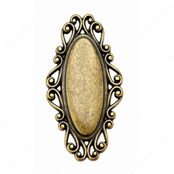 Traditional Brass Knob - 2425, Finish Florence, Width - Overall Dimensions 79 mm