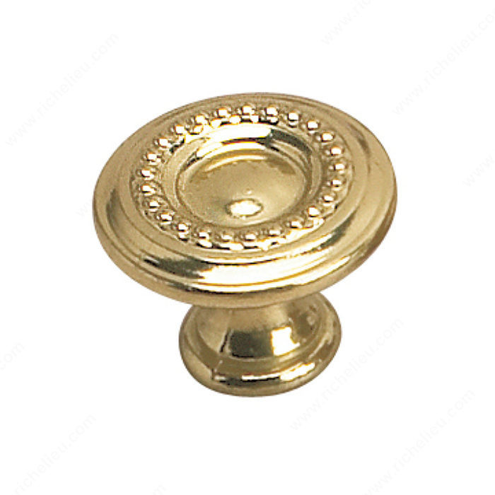 Traditional Brass Knob - 2440, Finish Brass, Diameter - Overall Dimensions 25 mm, Projection - Overall Dimensions 21 mm
