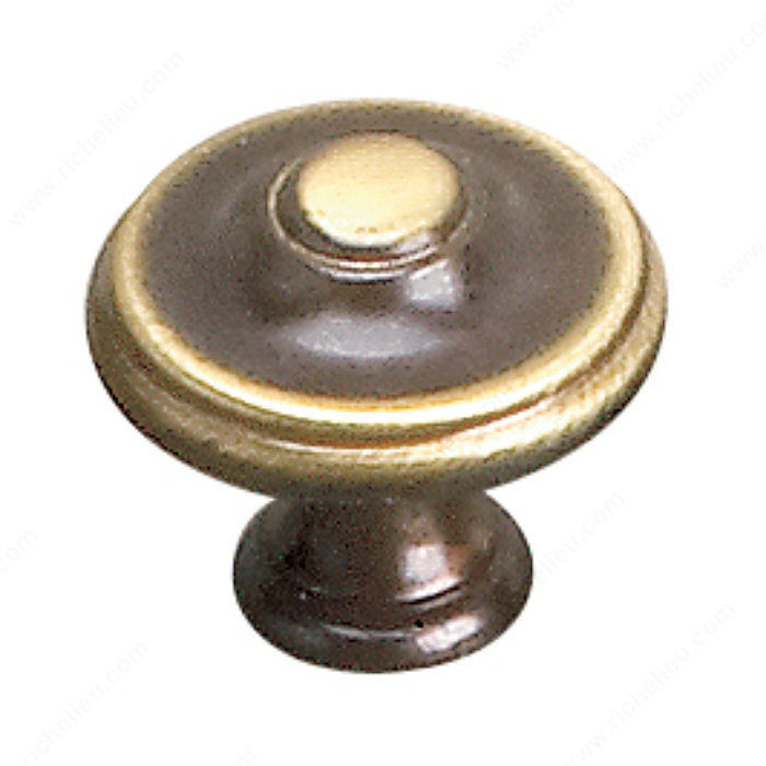 Traditional Brass Knob - 2440, Finish Satin Bronze, Diameter - Overall Dimensions 30 mm