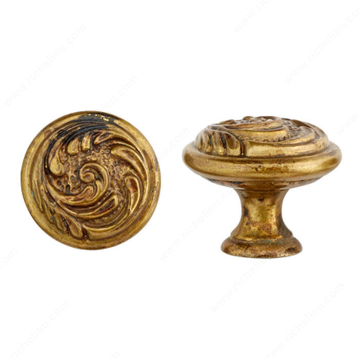 Classic Metal Knob - 24410, Finish Oxidized Brass PRO-PACK 2