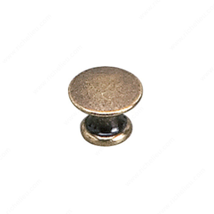 Traditional Solid Brass Knob - 2445, Finish Burnished Brass PRO-PACK 5