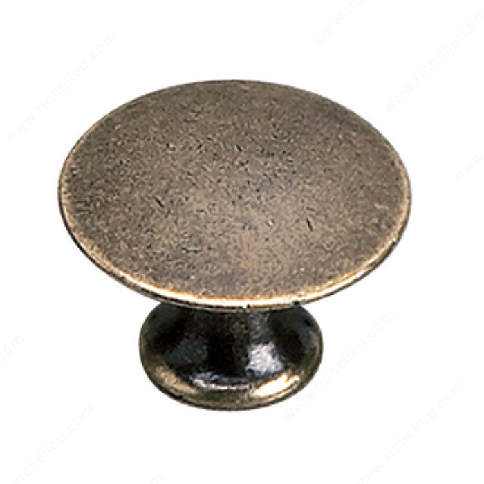 Traditional Solid Brass Knob - 2445, Finish Burnished Brass PRO-PACK 2