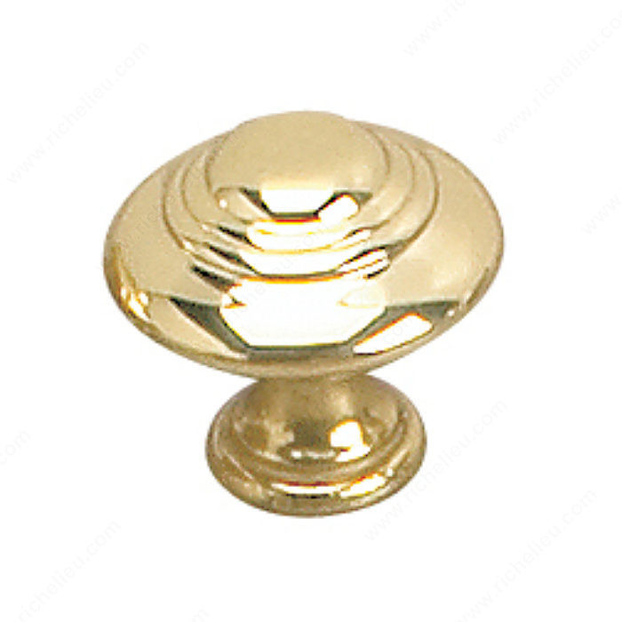 Traditional Brass Knob - 2448, Finish Brass, Diameter - Overall Dimensions 25 mm
