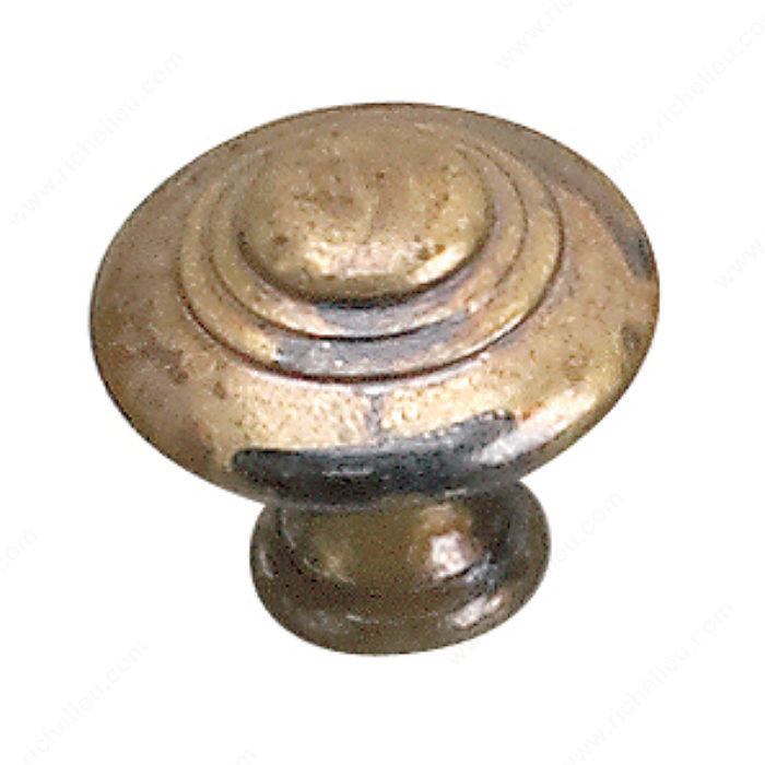 Traditional Brass Knob - 2448, Finish Oxidized Brass, Diameter - Overall Dimensions 30 mm PRO-PACK 2