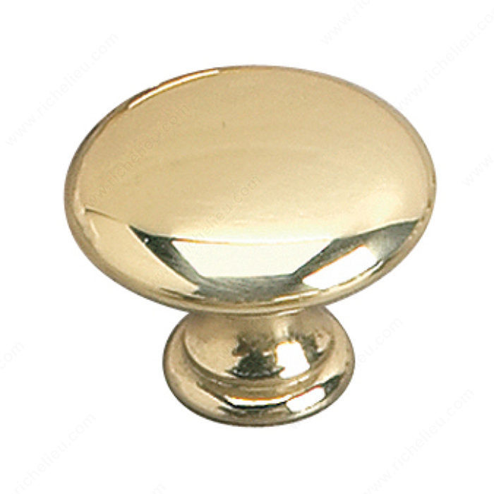 Traditional Brass Knob - 2449, Finish Brass, Diameter - Overall Dimensions 30 mm, Projection - Overall Dimensions 24 mm
