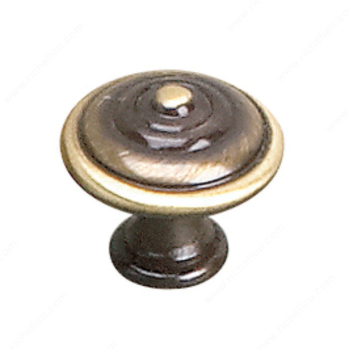 Traditional Brass Knob - 2449, Finish Satin Bronze, Diameter - Overall Dimensions 25 mm PRO-PACK 2