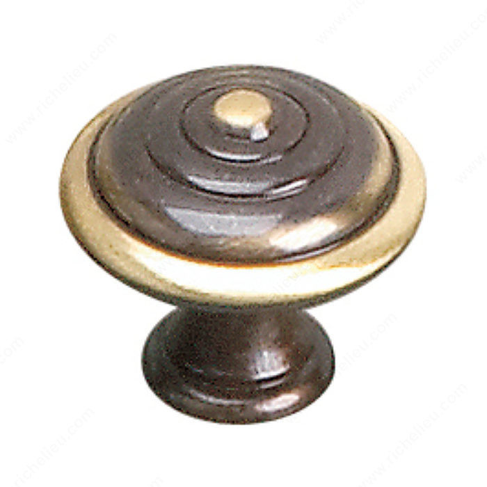 Traditional Brass Knob - 2449, Finish Satin Bronze, Diameter - Overall Dimensions 30 mm