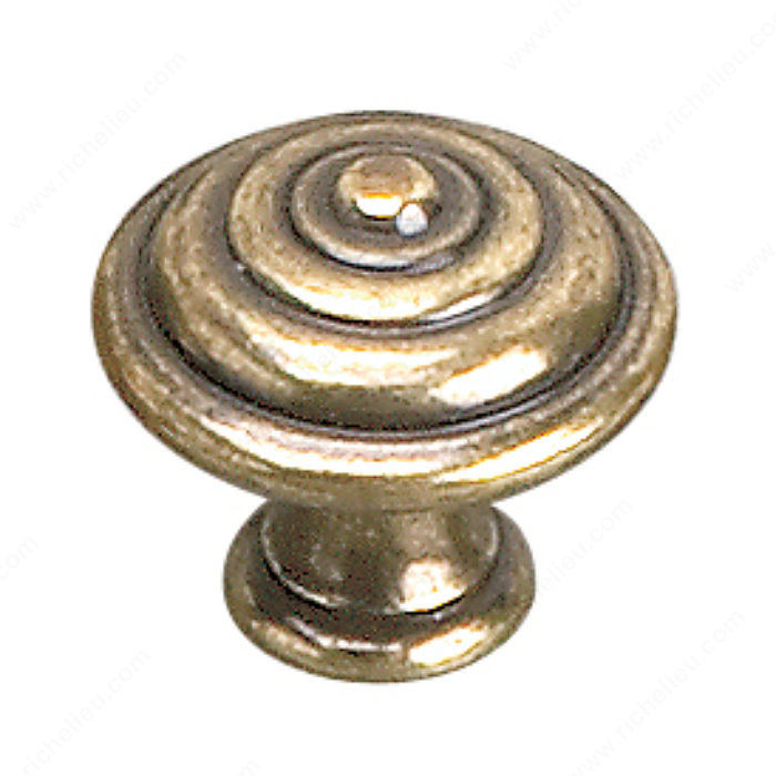 Traditional Brass Knob - 2449, Finish Burnished Brass, Diameter - Overall Dimensions 30 mm PRO-PACK 2