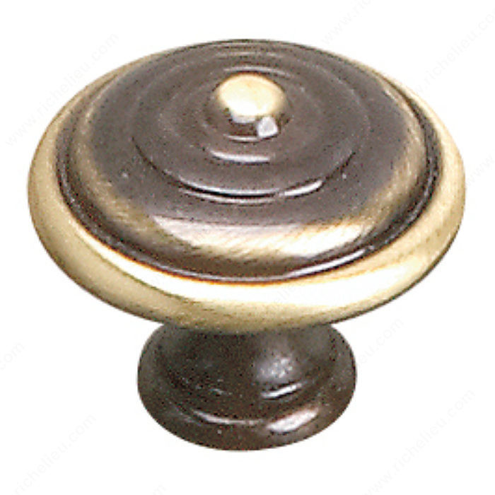 Traditional Brass Knob - 2449, Finish Satin Bronze, Diameter - Overall Dimensions 35 mm