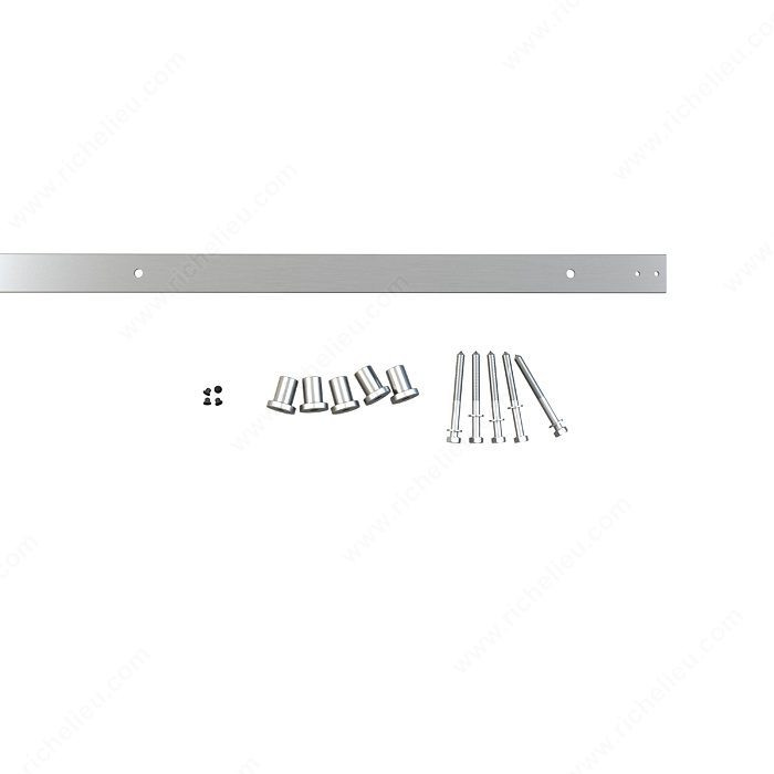Flat Rail, Stainless Steel, Rail Length 2 m, Number of Doors 1