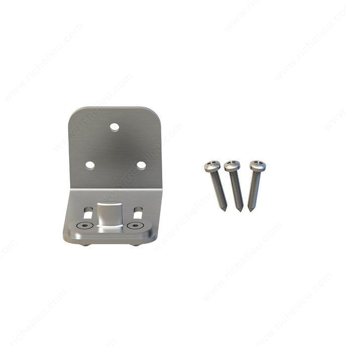 Lower Guide for Wood Door, Side-Mount, Adjustable, Stainless Steel, Guide for side- mount sliding door system, norwalk stock