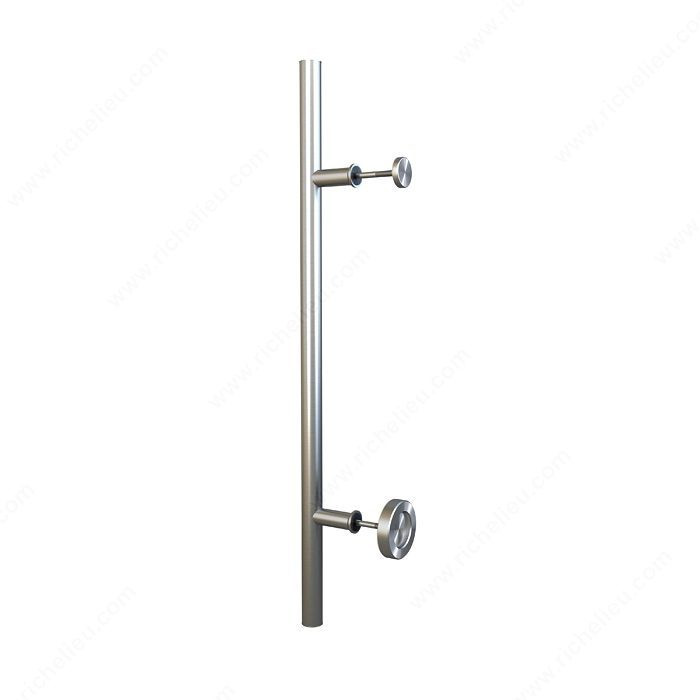 Handle with Knob for Wood Door, 50 mm Knob, Finish Stainless Steel, Material Stainless Steel 304