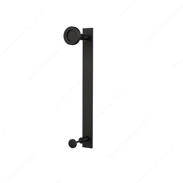 Barn Door Handle with Knob, Industrial Style Combined Knob and Pull, Finish Brushed Oil-Rubbed Bronze, Material Steel