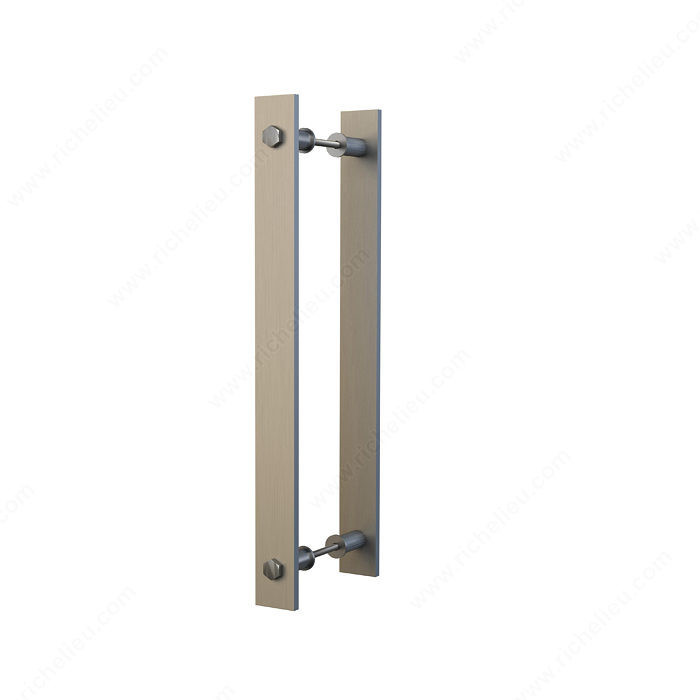 Barn Door Handle, Back-to-Back Rustic Style, Industrial style, Finish Brushed, Material Steel