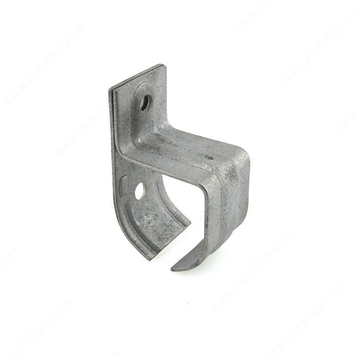 Single Galvanized Steel Rail Bracket - Wall Mount, To hang round track rails to the side of the building,
