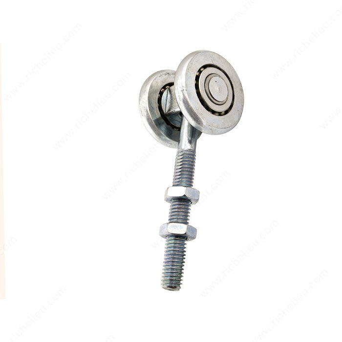 Single Axis Box Rail Hanger with Ball Bearings and Short Threaded Mounting Pin