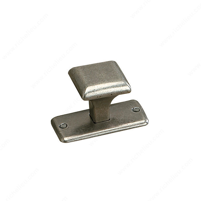 Transitional Brass Knob - 255, Finish Faux Iron, Screw/Nail Included