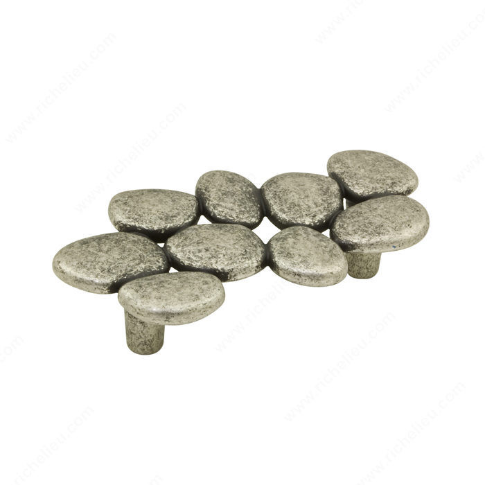Transitional Metal Pull - 256, Center to Center 64 mm, Finish Faux Iron, Length - Overall Dimensions 100 mm