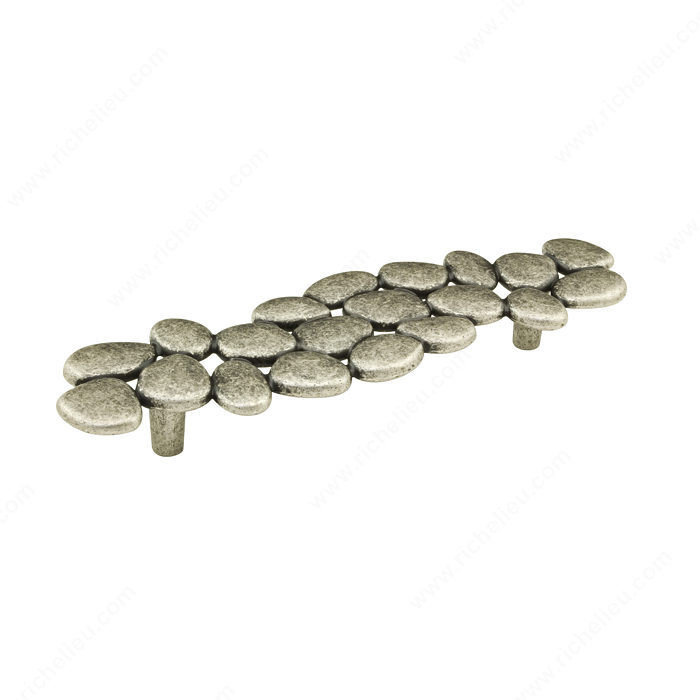 Transitional Metal Pull - 256, Center to Center 128 mm, Finish Faux Iron, Length - Overall Dimensions 188 mm