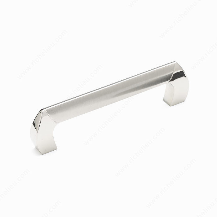 Contemporary Metal Pull - 2561, Center to Center 96 mm, Length - Overall Dimensions 114 mm, Screw/Nail 8/32 (Not Included)