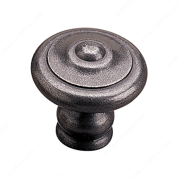 Traditional Forged Iron Knob - 2607, Finish Natural Iron PRO-PACK 2