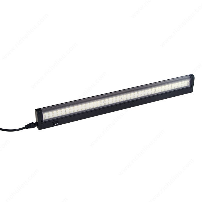 LED Prime 7.5W, 20 Office Task, Metal or wood shelf mounting, Finish Black