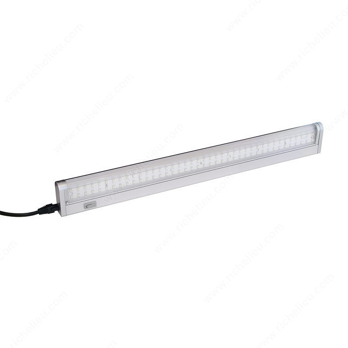 LED Prime 7.5W, 20 Office Task, Metal or wood shelf mounting, Finish Silver