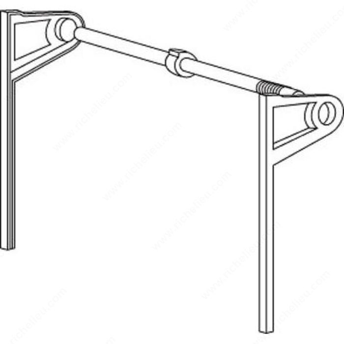 Track System with Spring, Finish White, Length 36 in