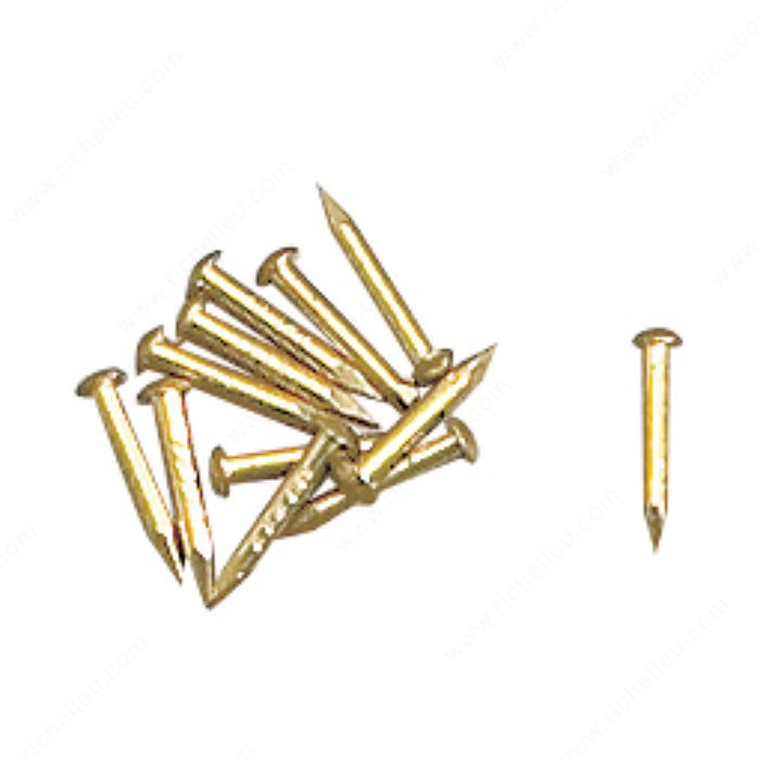 Decorative Nails, Width - Overall Dimensions 1.5 mm, Length - Overall Dimensions 14 mm, Material Brass Plated PRO-PACK 5