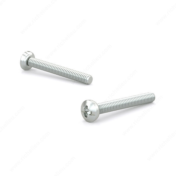 Zinc Plated Machine Screw, Pan Head, Combined Pozi Slot Drive, PITCH 0.7, Type B Point, M4 metric screw with zinc plating, Length 40 mm PRO-PACK 2