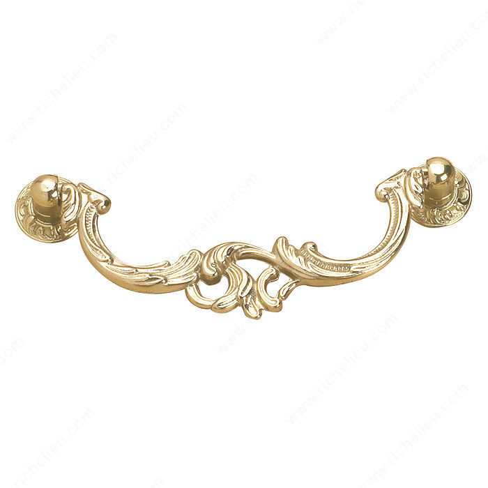 Traditional Solid Brass Pull - 3004, Center to Center 108 mm, Finish Brass