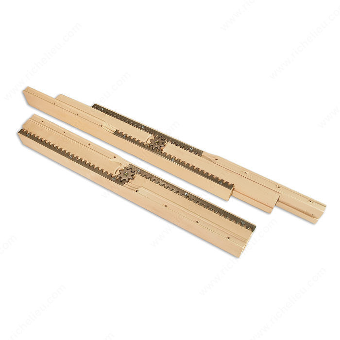 Wood Slide for Central Leg Table, Length 48 to 87 1/2 in