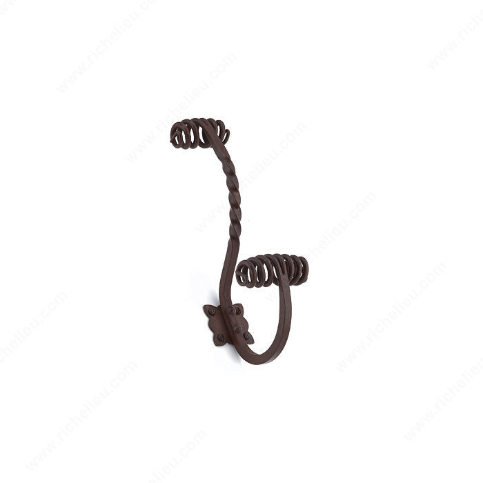 Classic Forged Iron Hook - 3030, Finish Rust
