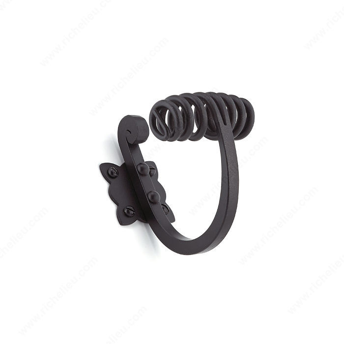 Classic Forged Iron Hook - 3040, Finish Matte Black