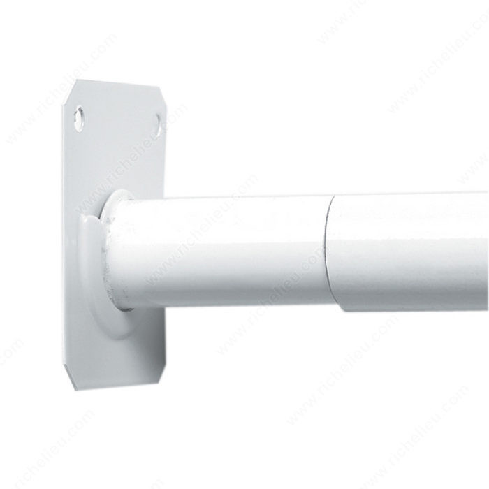 Adjustable Hanging Rods - White, Minimum Length 30 in, Maximum Length 48 in, Material Steel