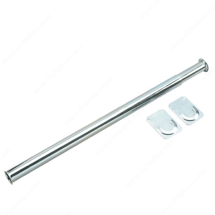 Adjustable Hanging Rod with Separated Ends - Zinc, Minimum Length 30 in, Maximum Length 48 in, Material Metal, Our Divisions Onward